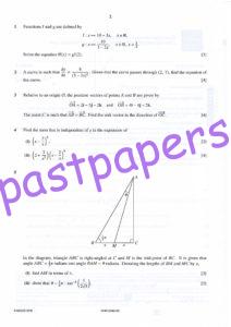 CIE – 9709 PURE MATHEMATICS 1 PAPER 12 , MAY/JUNE 2016 – Question Paper